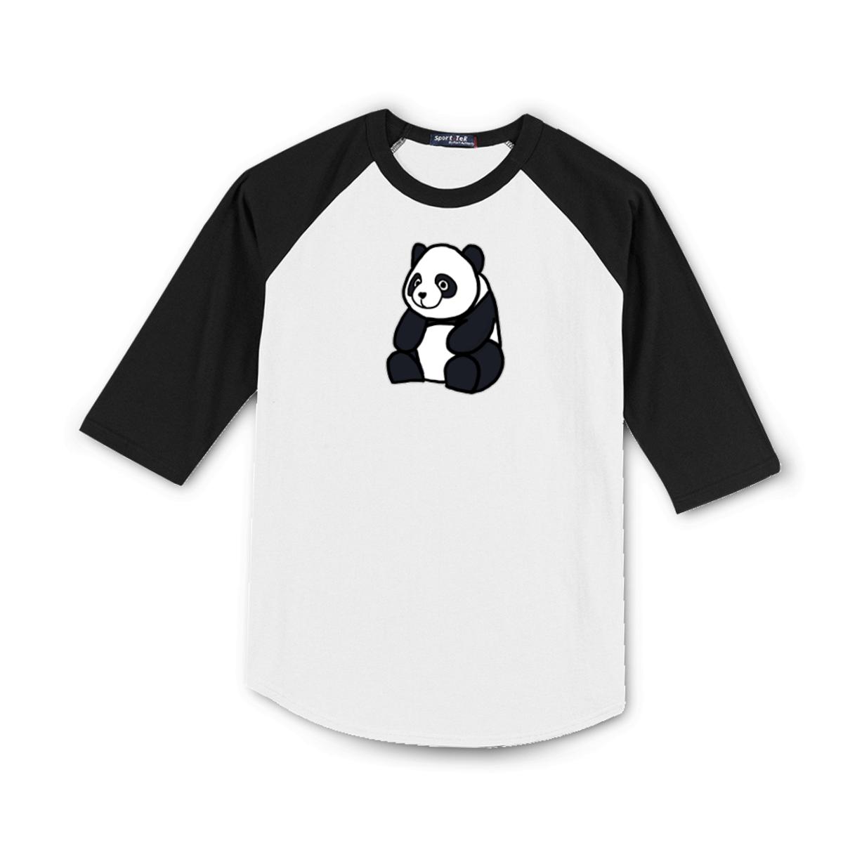 Panda Men's Raglan Tee Extra Large white-black