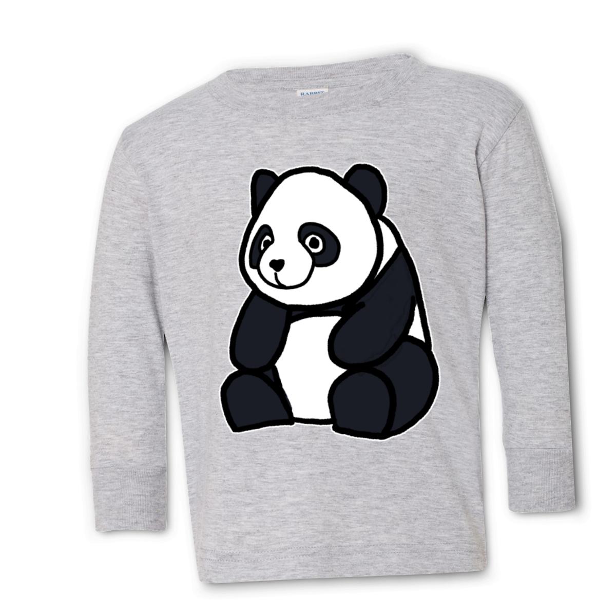 Panda Toddler Long Sleeve Tee 2T heather