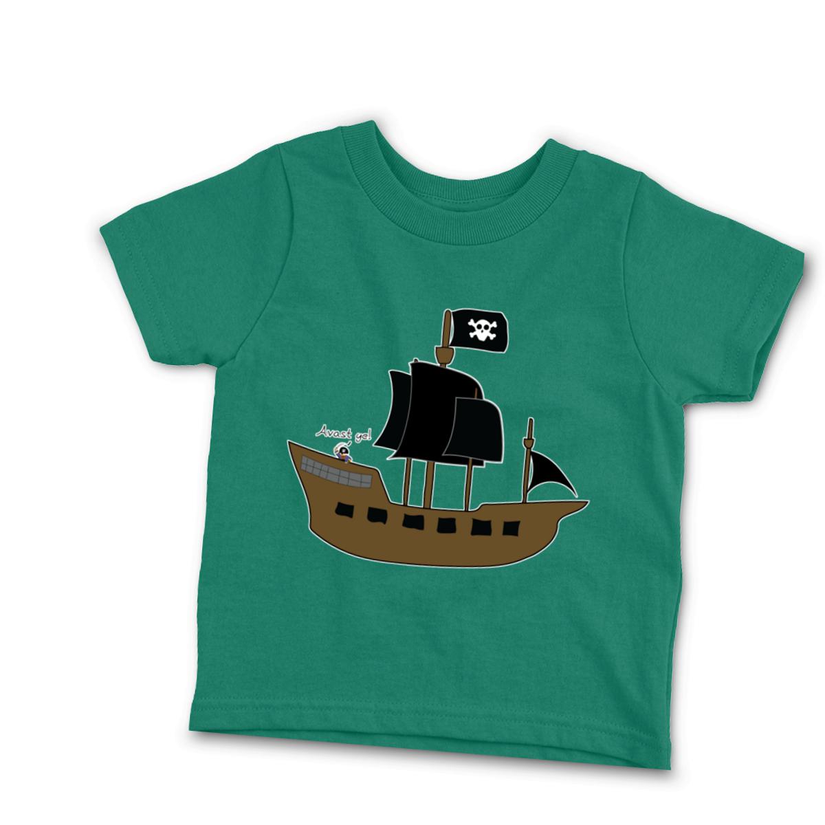 Pirate Ship Infant Tee 12M kelly
