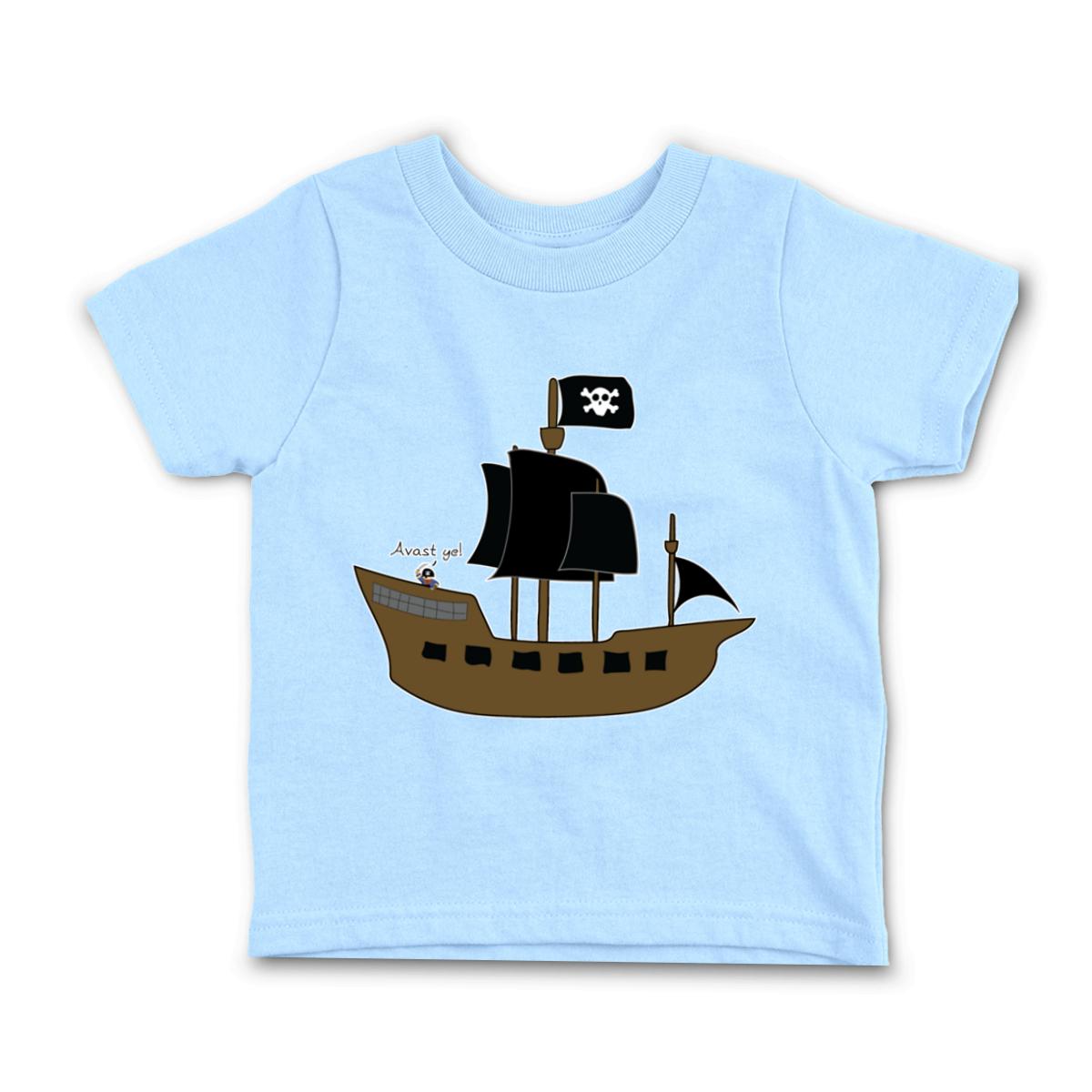 Pirate Ship Infant Tee 12M light-blue