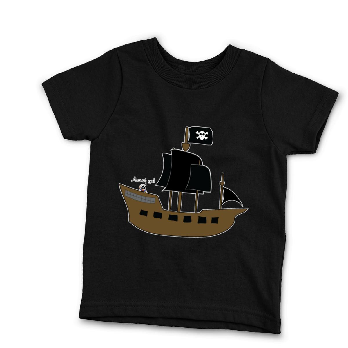 Pirate Ship Kid's Tee Small black