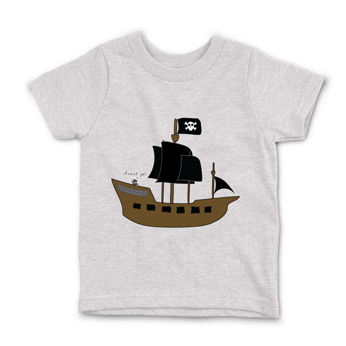 Pirate Ship Kid's Tee Small heather