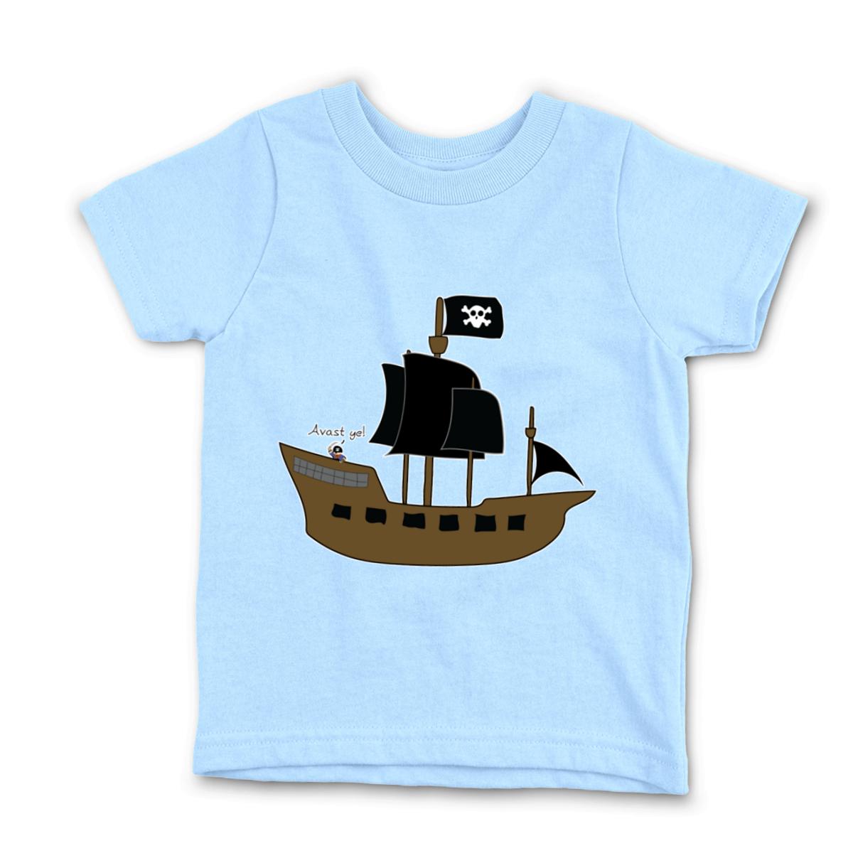 Pirate Ship Kid's Tee Medium light-blue