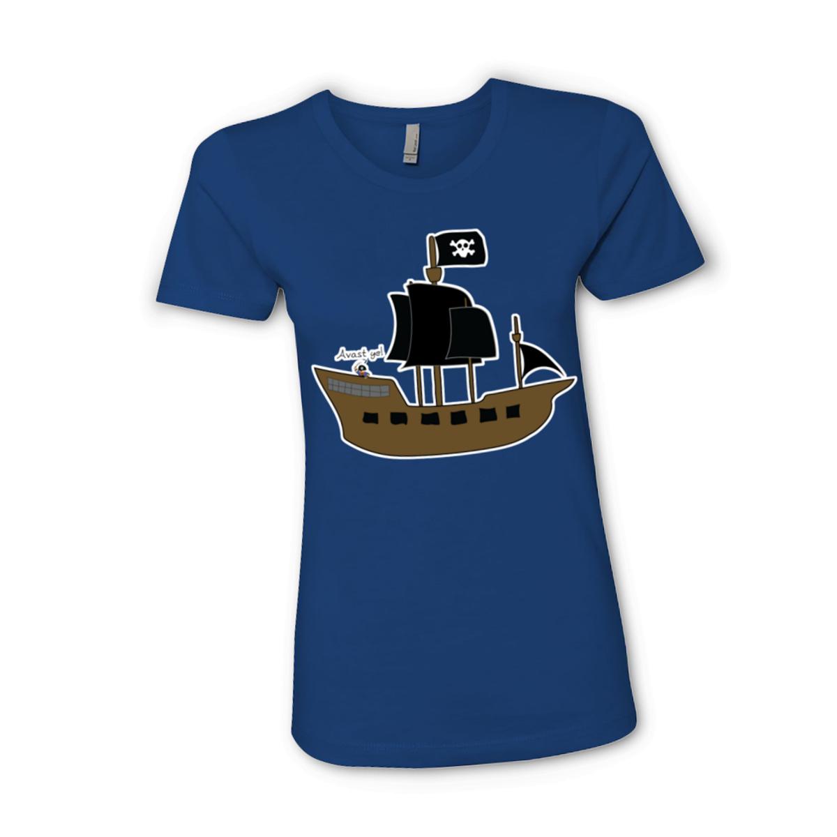 Pirate Ship Ladies' Boyfriend Tee Double Extra Large royal-blue