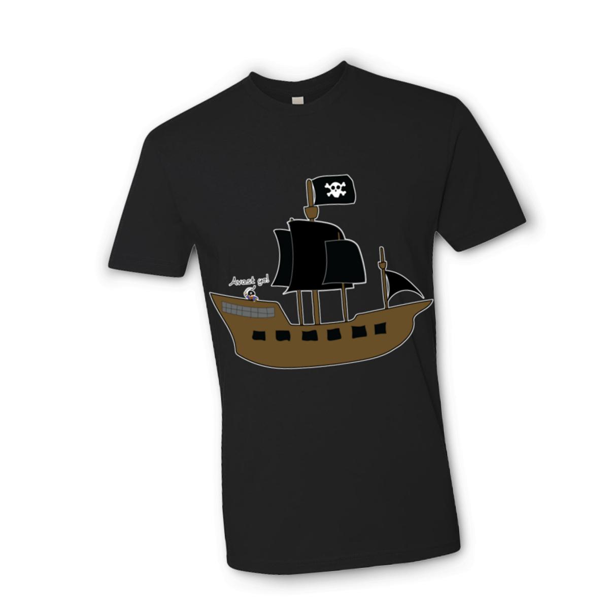 Pirate Ship Unisex Tee Medium black
