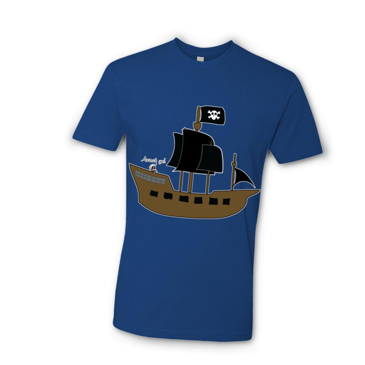 Pirate Ship Unisex Tee Small royal-blue