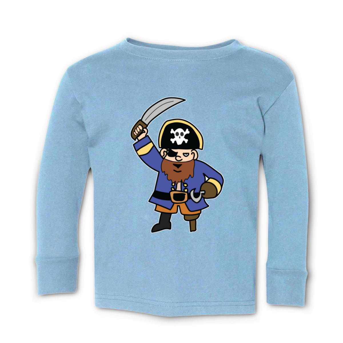 Pirate Kid's Long Sleeve Tee Large light-blue