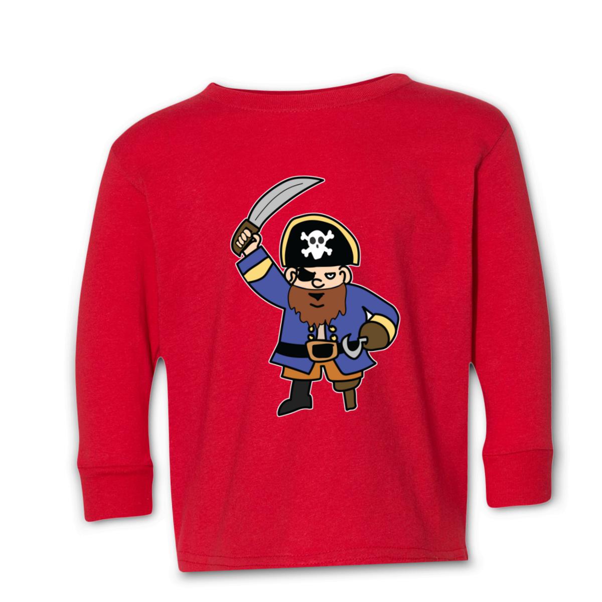 Pirate Toddler Long Sleeve Tee 56T red