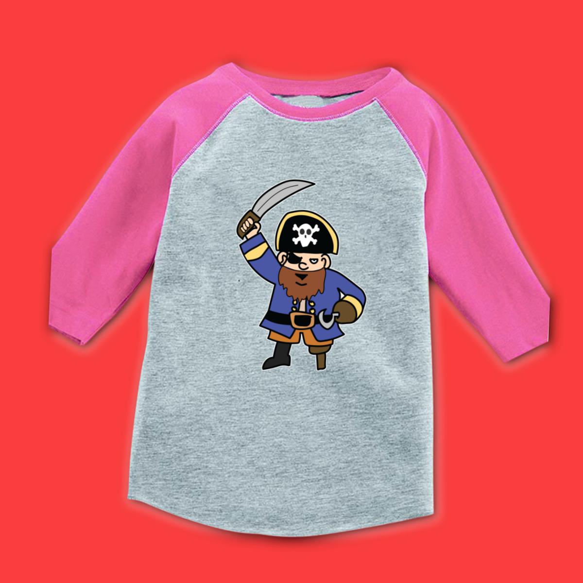 Pirate Toddler Raglan Tee