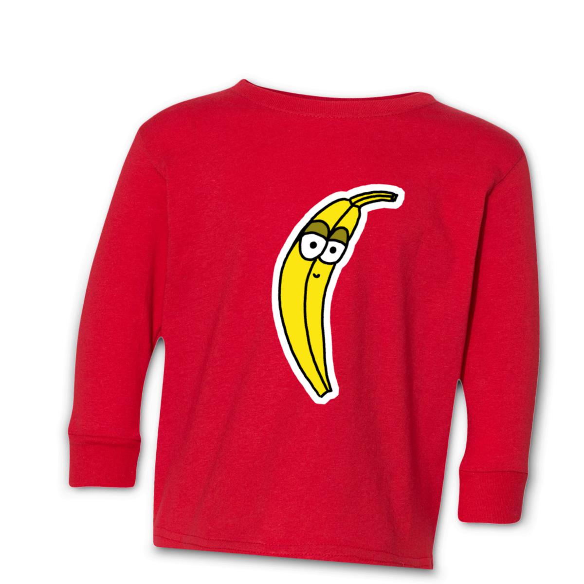 Plantain Kid's Long Sleeve Tee Small red