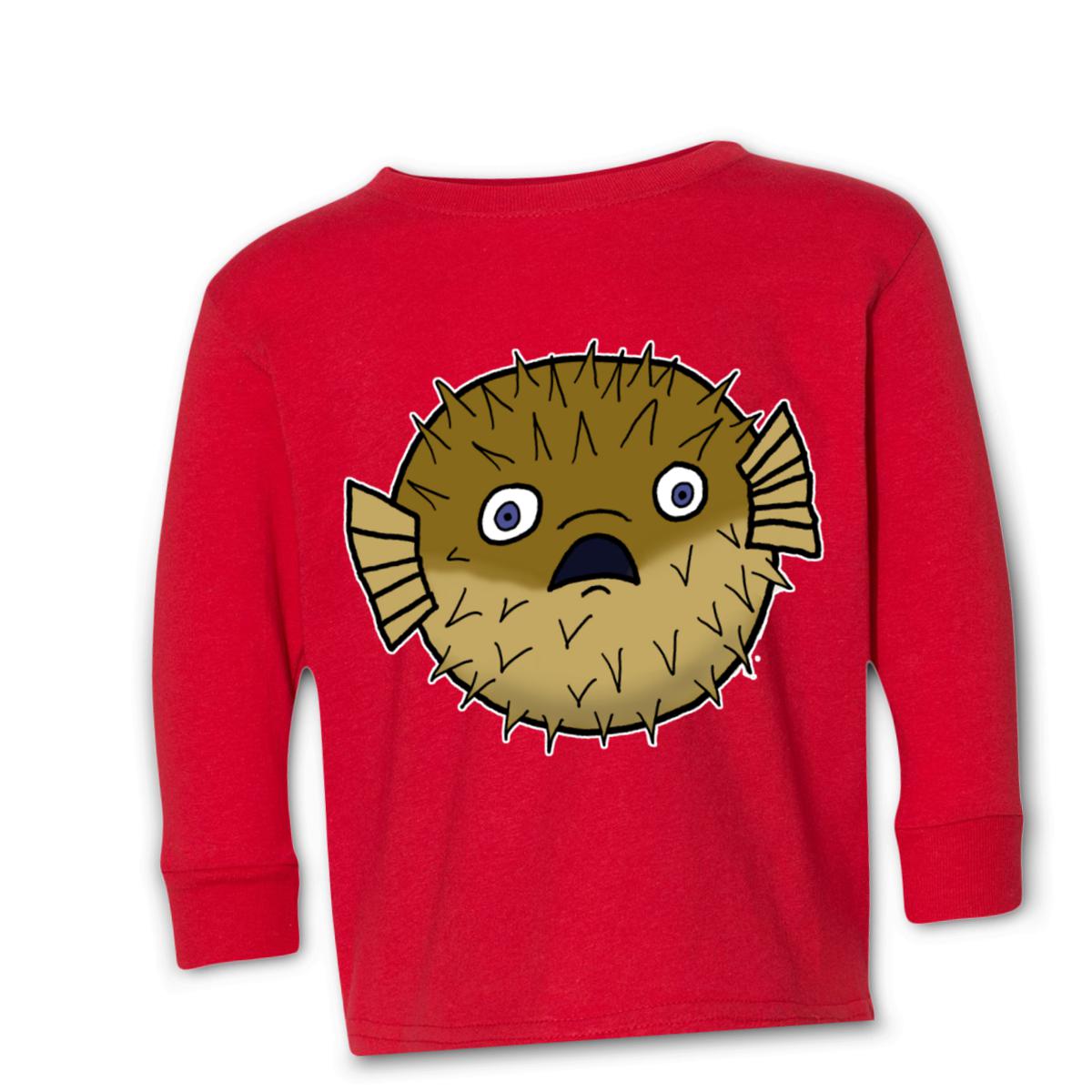 Puffer Fish Kid's Long Sleeve Tee Large red
