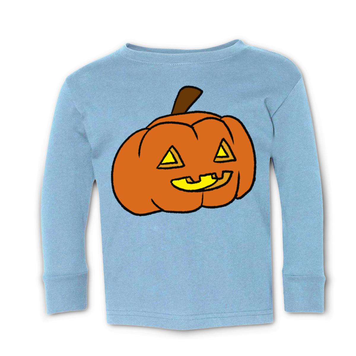 Pumpkin Kid's Long Sleeve Tee Small light-blue