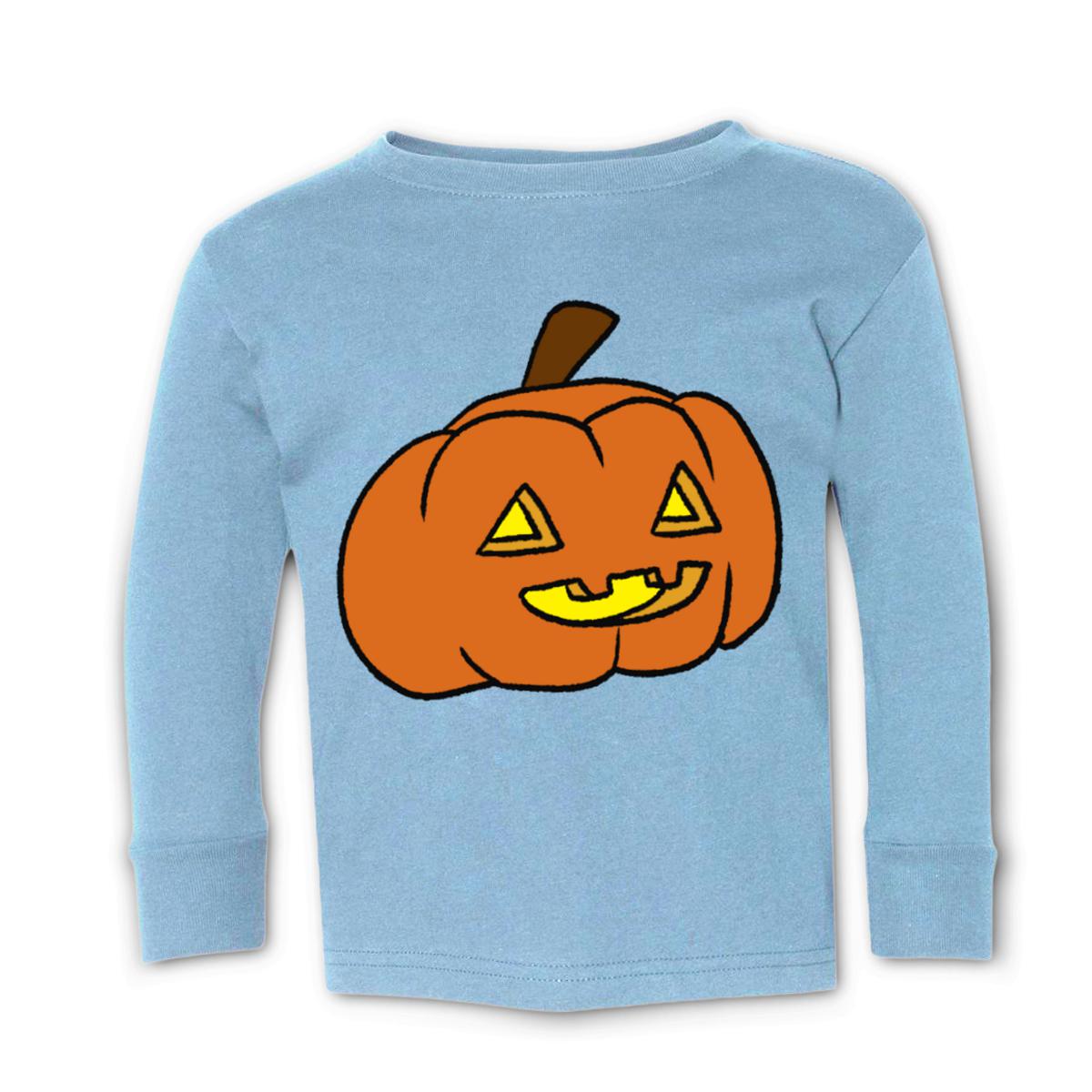 Pumpkin Toddler Long Sleeve Tee 2T light-blue