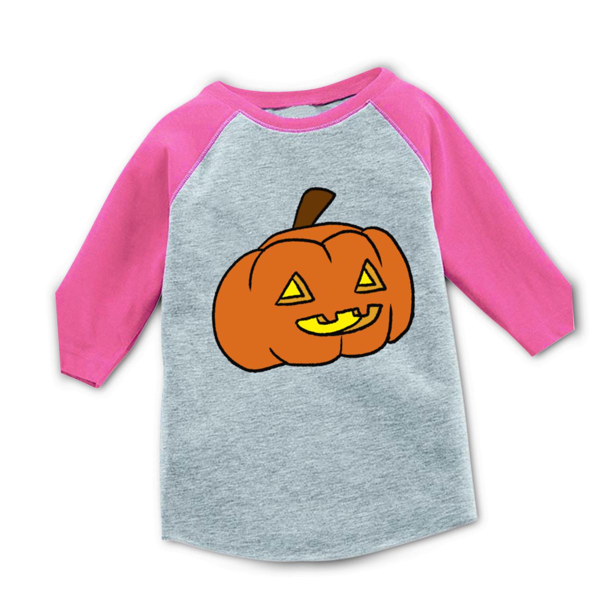 Pumpkin Toddler Raglan Tee 4T heather-pink
