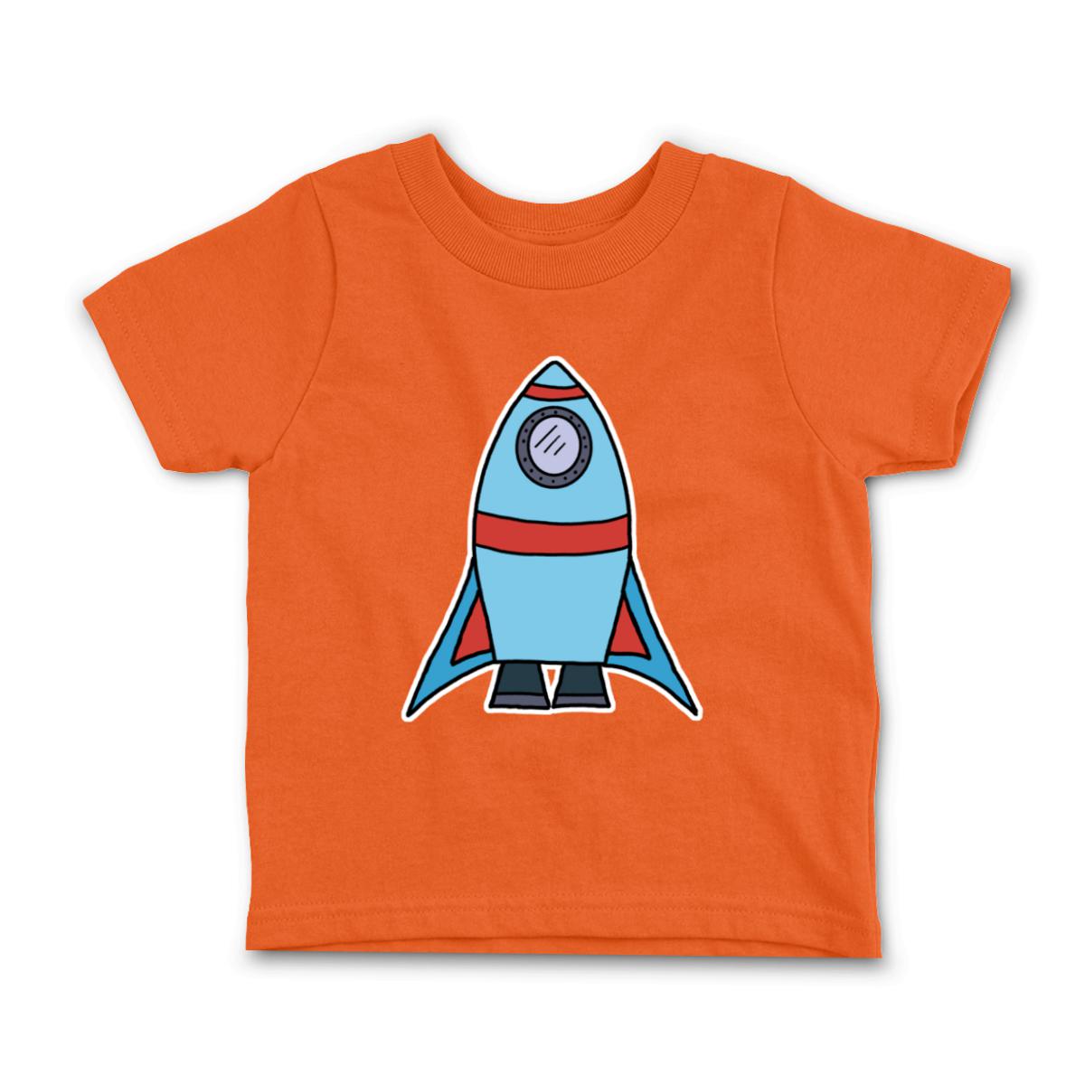 Rocket Ship Infant Tee 12M orange