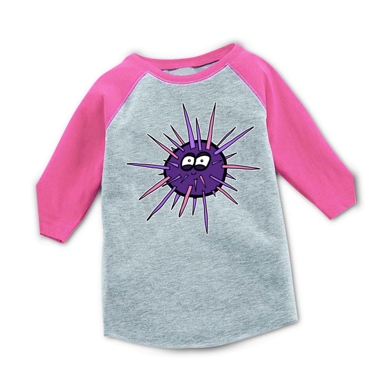 Sea Urchin Toddler Raglan Tee 4T heather-pink