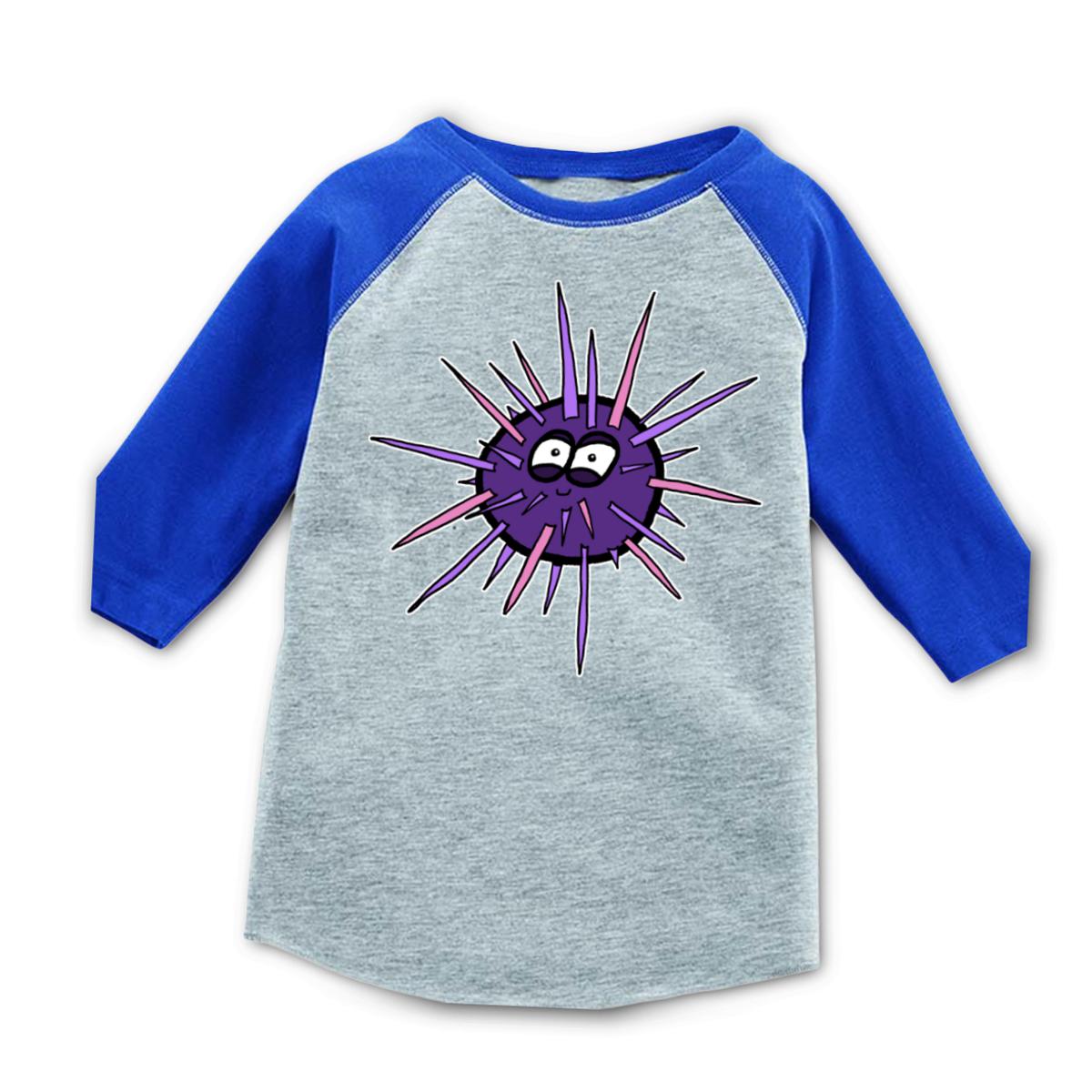 Sea Urchin Toddler Raglan Tee 4T heather-royal