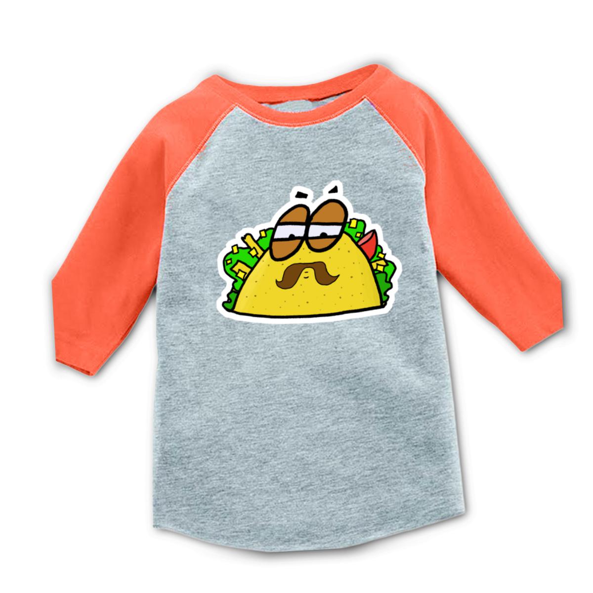 Senor Taco Toddler Raglan Tee 4T heather-orange