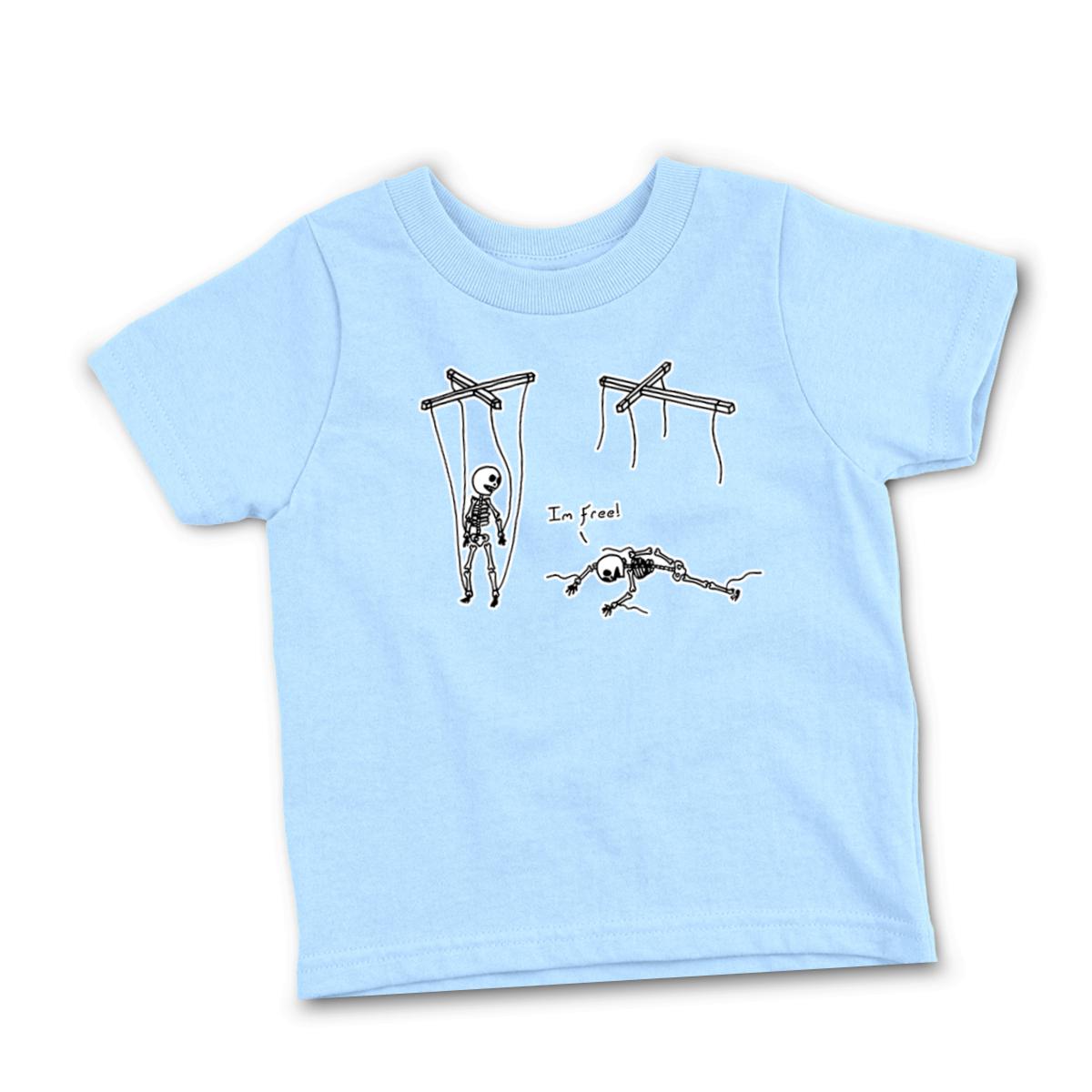 Skeleton Freedom Toddler Tee 56T light-blue