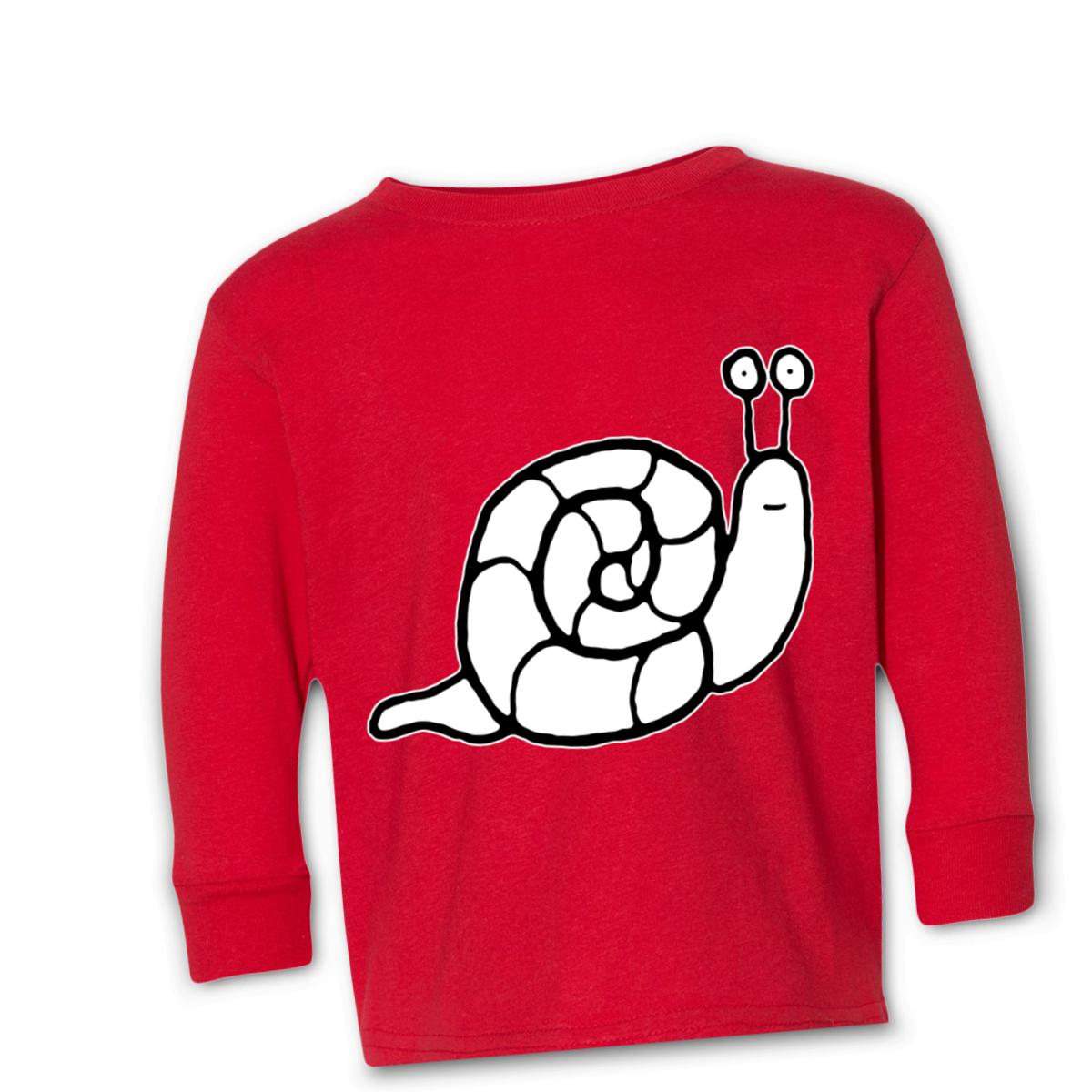 Snail Kid's Long Sleeve Tee Small red