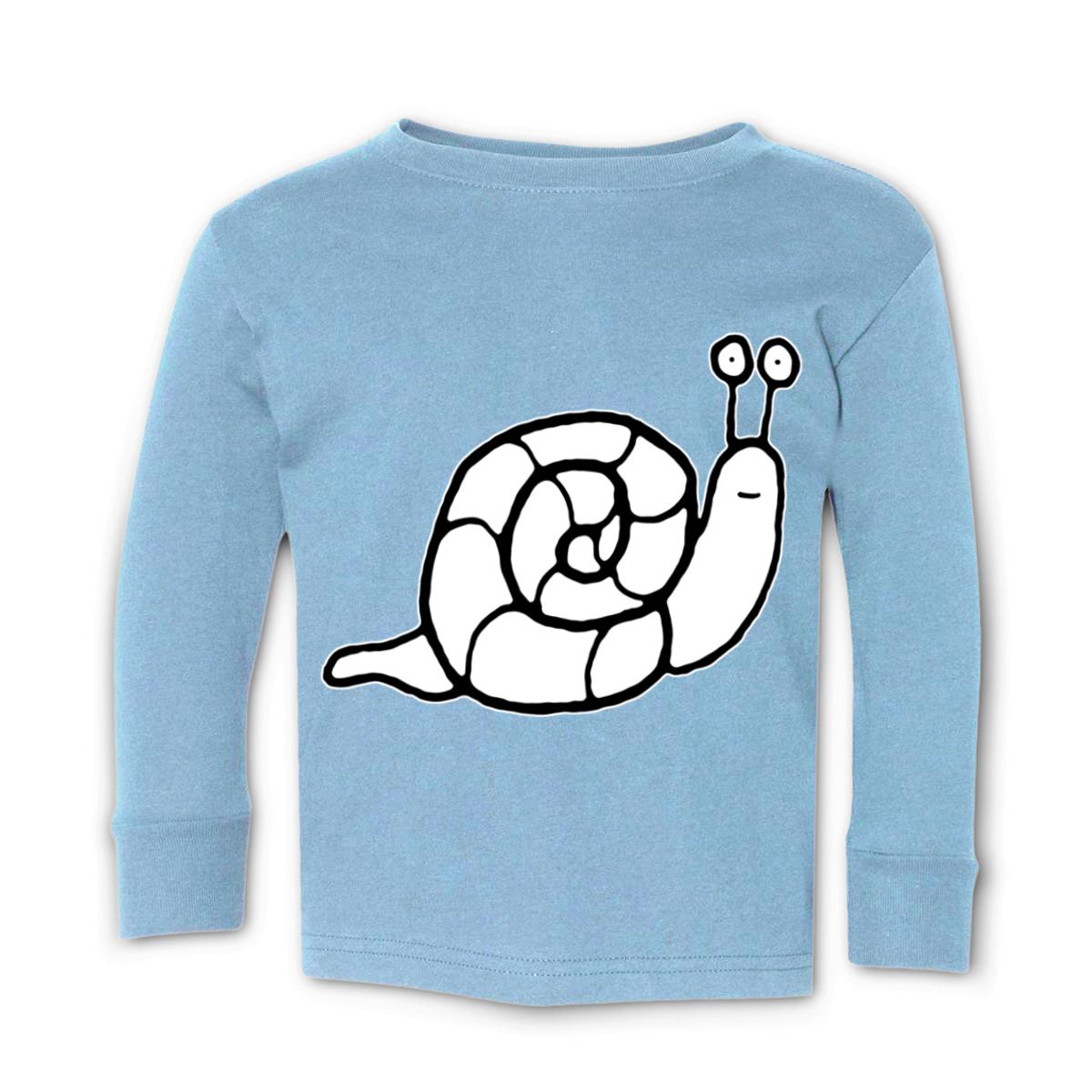Snail Toddler Long Sleeve Tee 4T light-blue