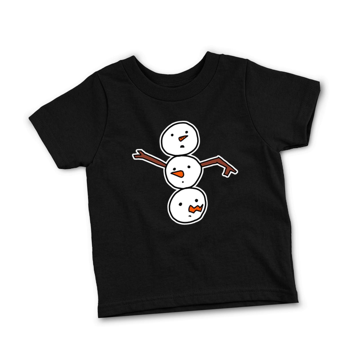 Snowman All Heads Infant Tee 12M black