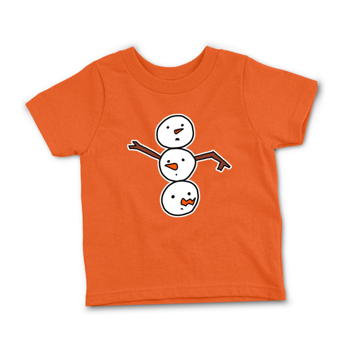 Snowman All Heads Infant Tee 12M orange