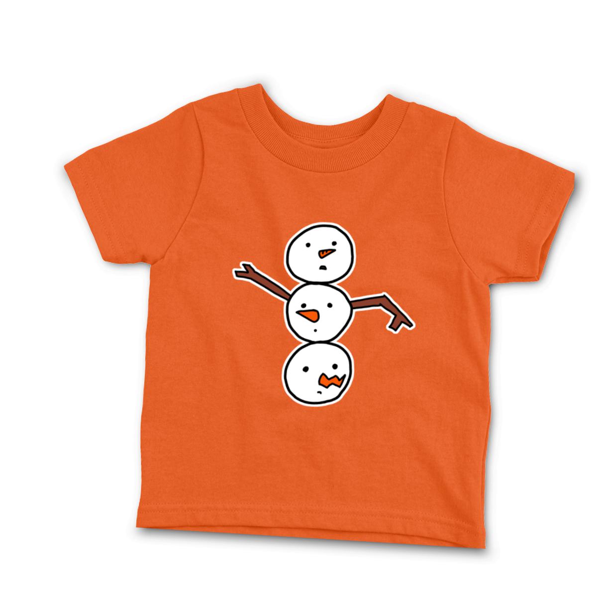 Snowman All Heads Toddler Tee 2T orange