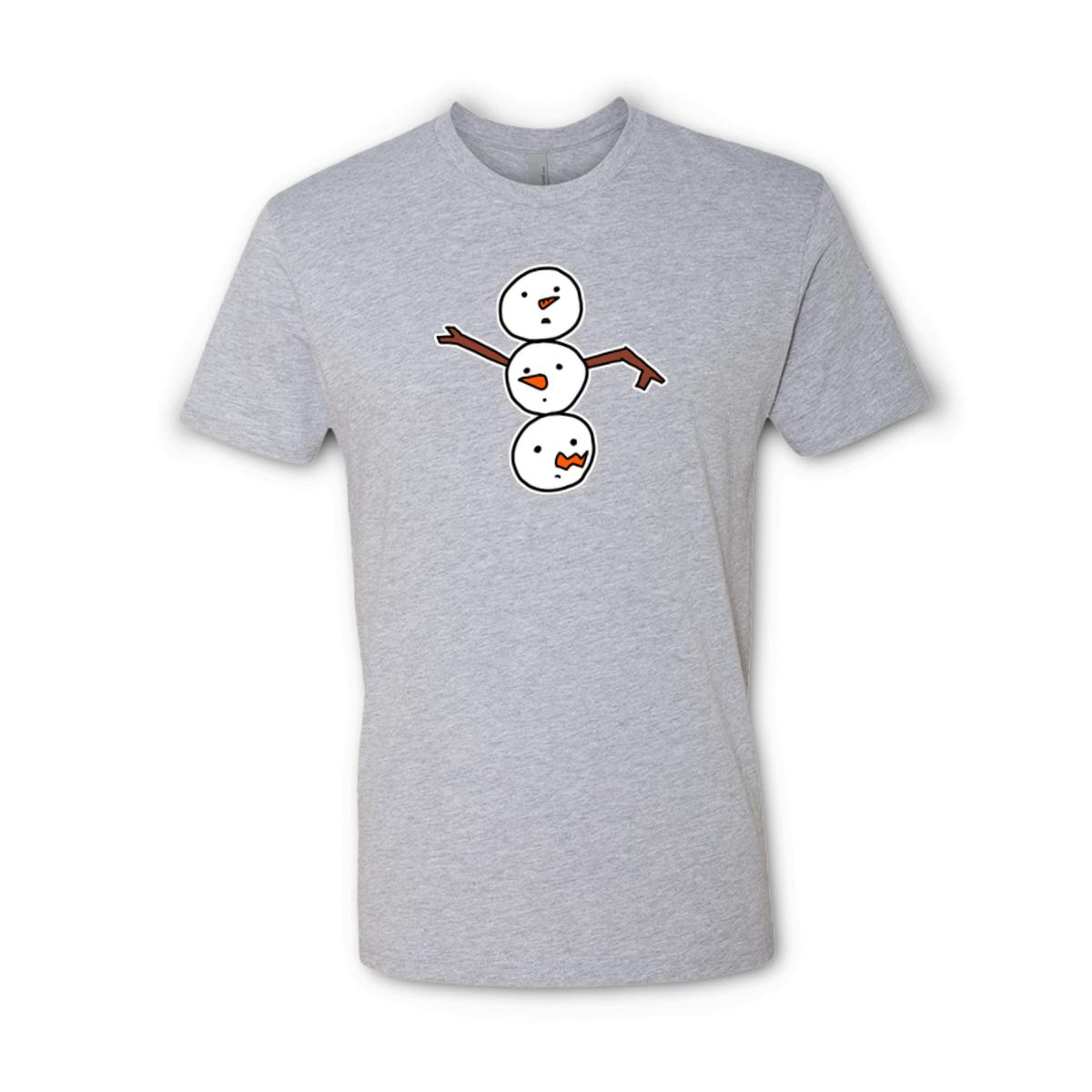 Snowman All Heads Unisex Tee Double Extra Large heather-grey
