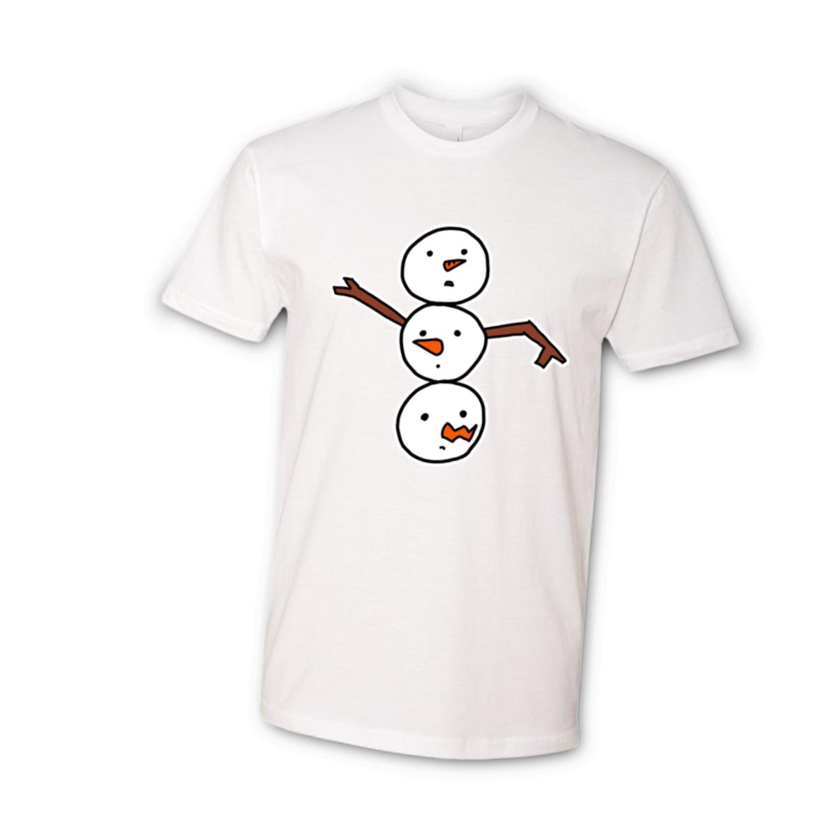 Snowman All Heads Unisex Tee Large white