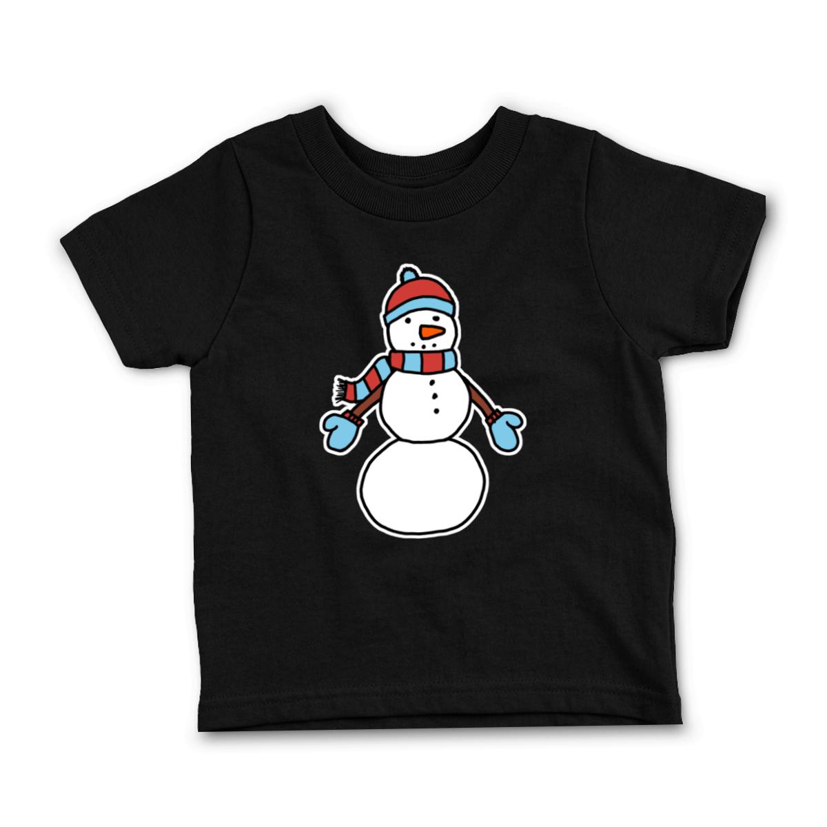 Snowman Bundled Up Infant Tee 12M black