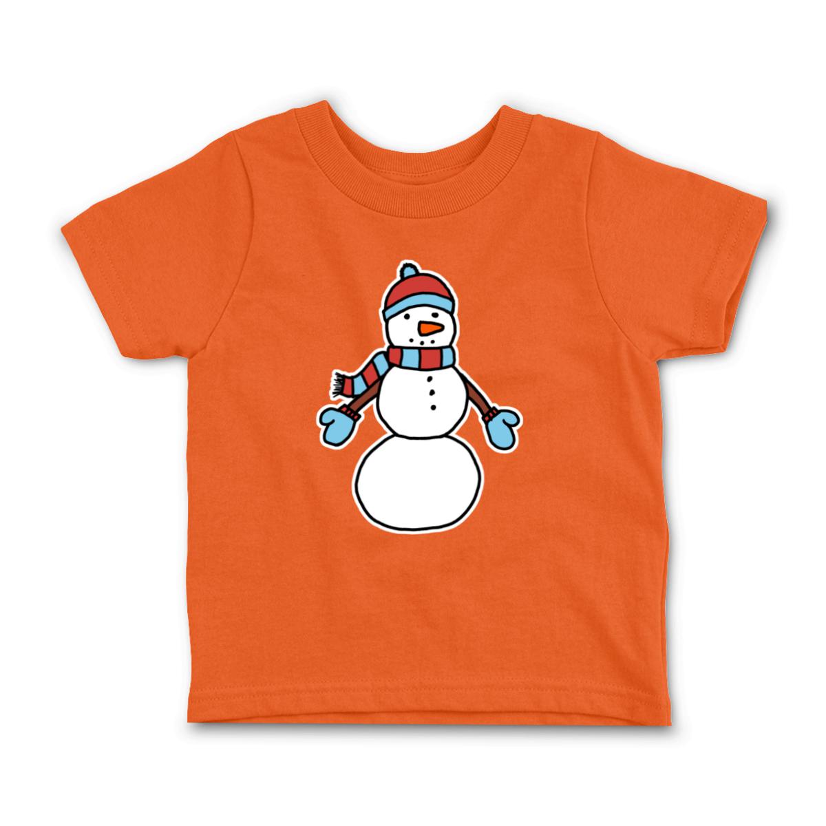 Snowman Bundled Up Infant Tee 24M orange