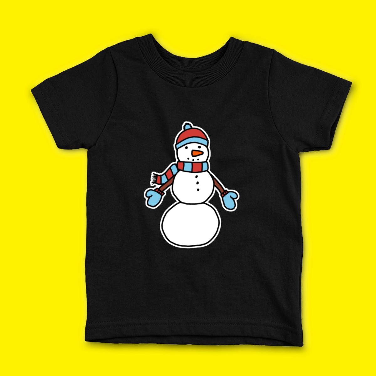 Snowman Bundled Up Kid's Tee