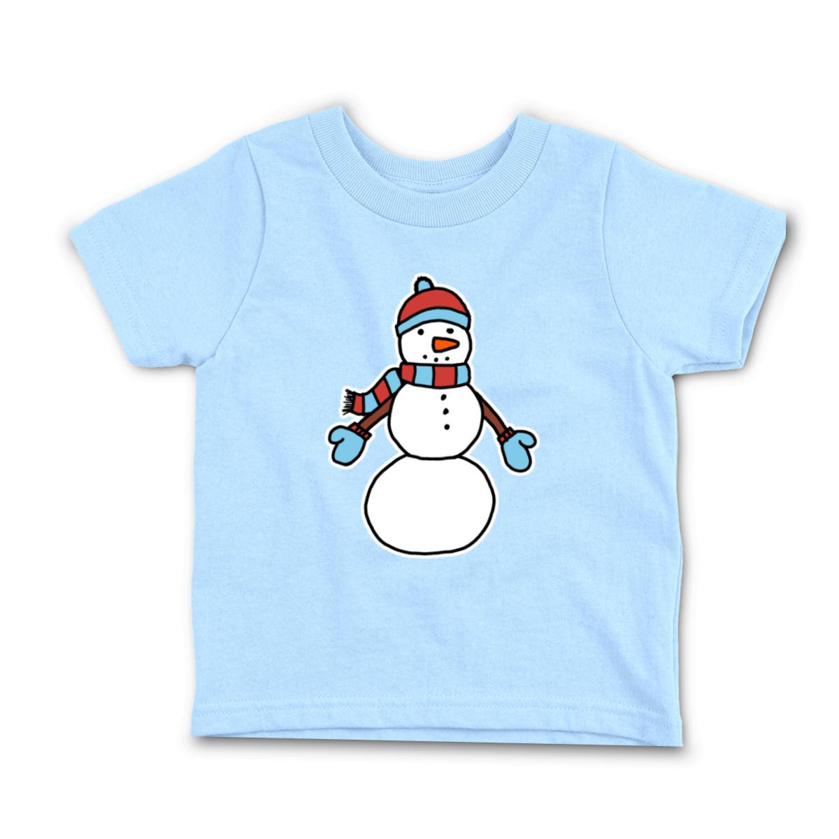 Snowman Bundled Up Toddler Tee 56T light-blue