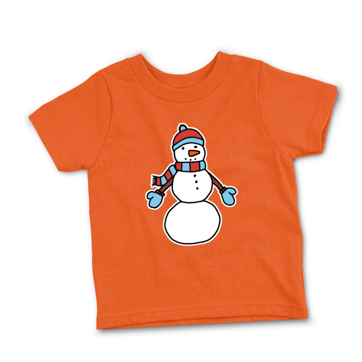 Snowman Bundled Up Toddler Tee 56T orange