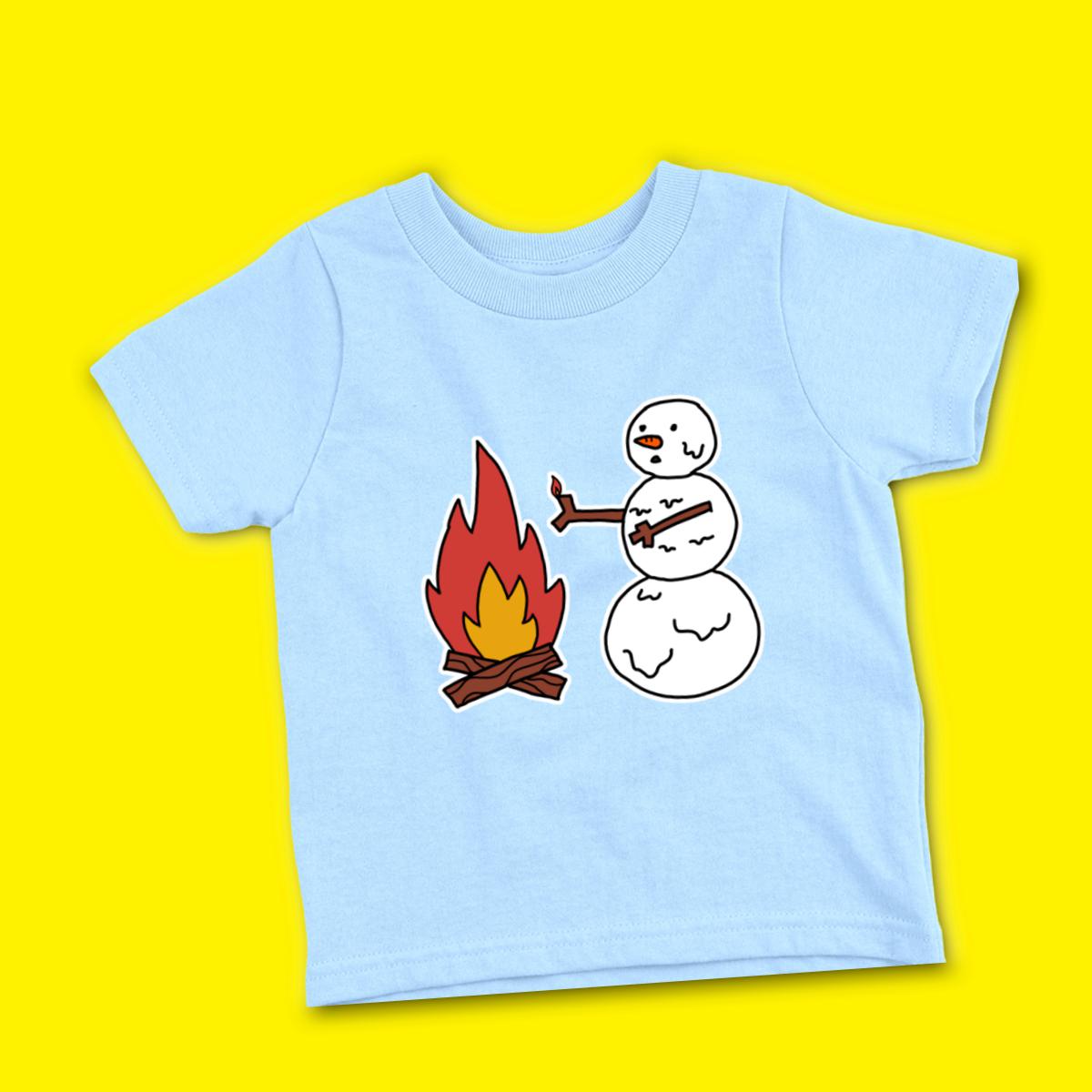 Snowman Keeping Warm Infant Tee