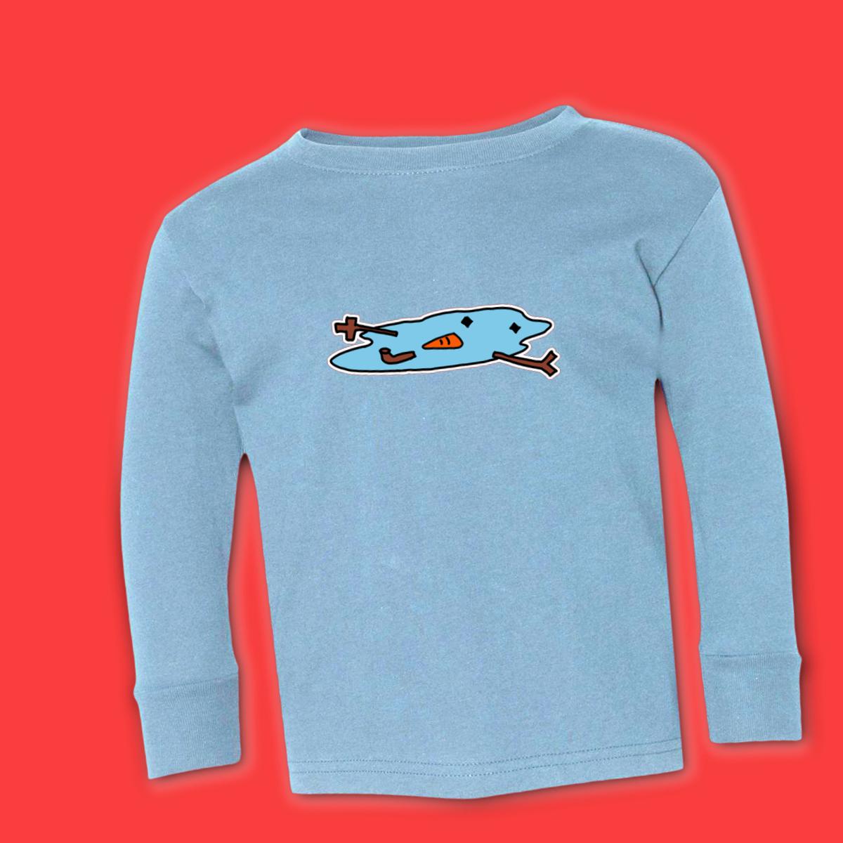 Snowman Puddle Toddler Long Sleeve Tee