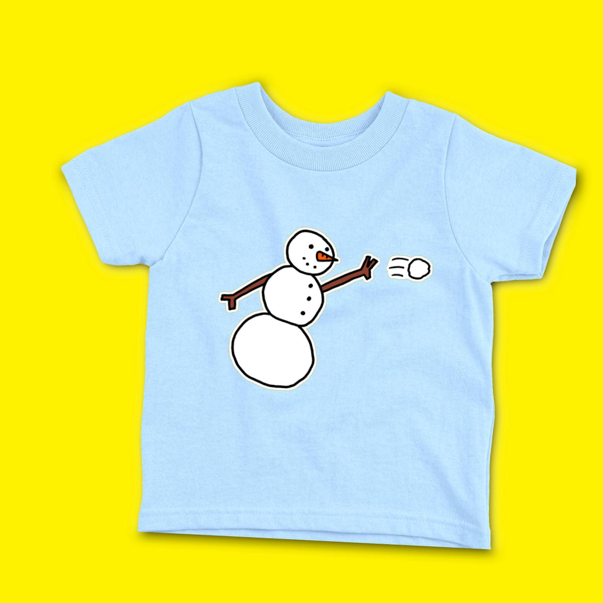 Snowman Throwing Snowball Infant Tee