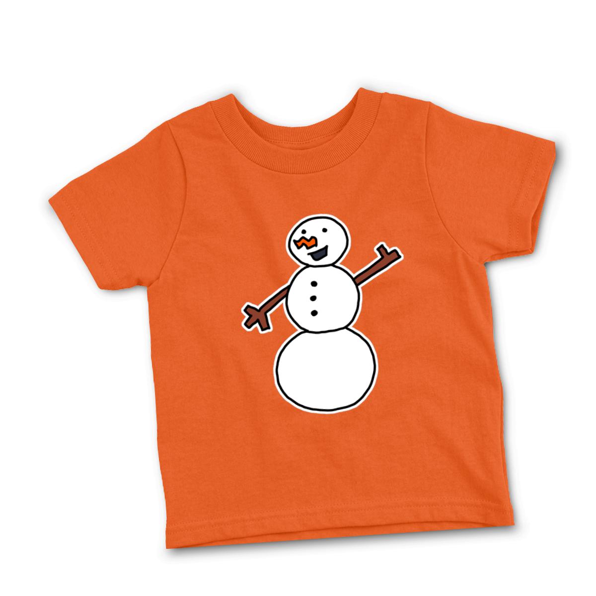 Snowman Waving Infant Tee 24M orange