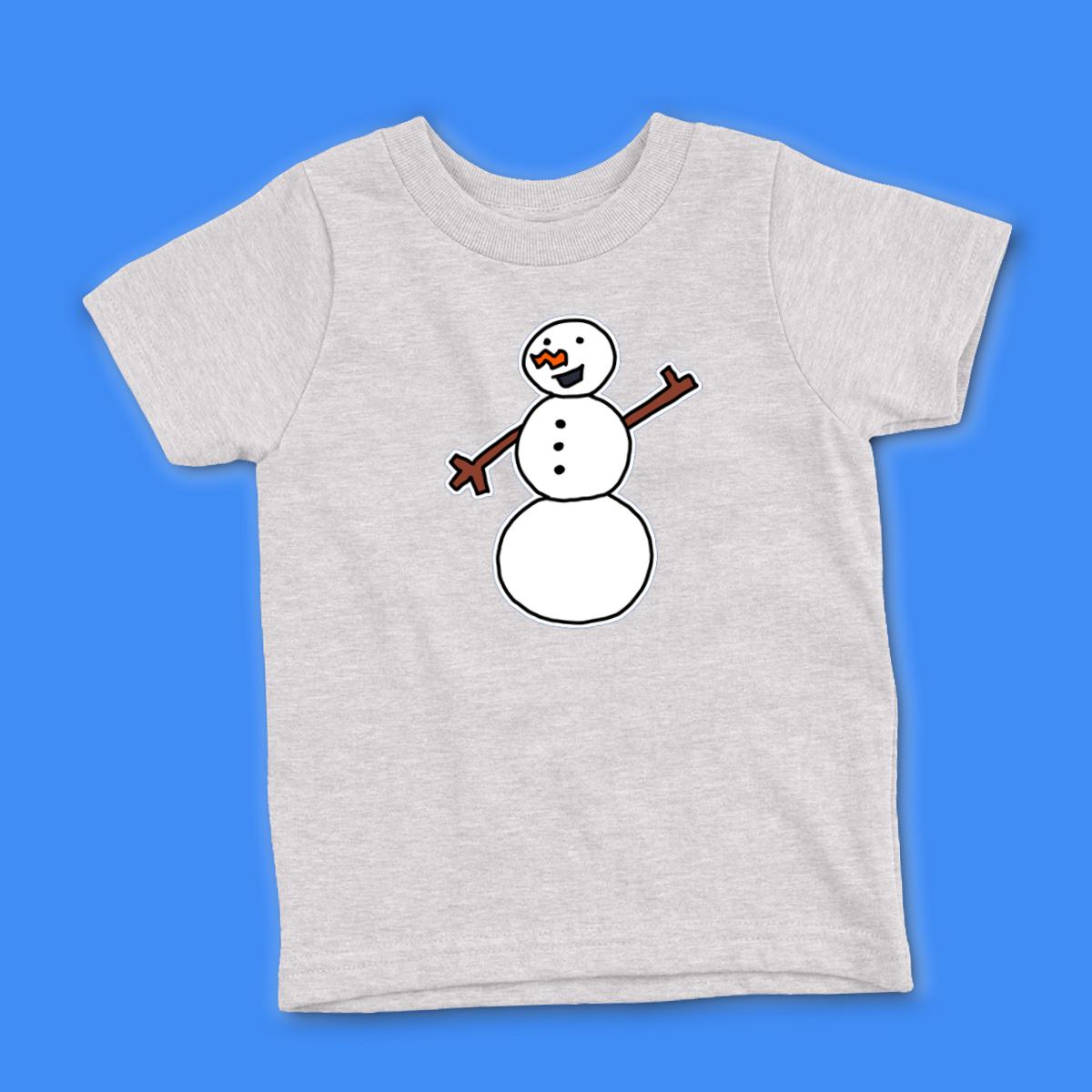 Snowman Waving Kid's Tee