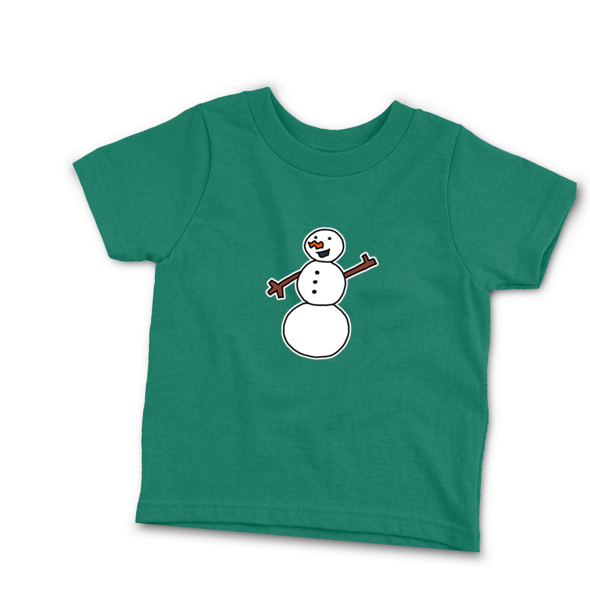 Snowman Waving Toddler Tee 56T kelly