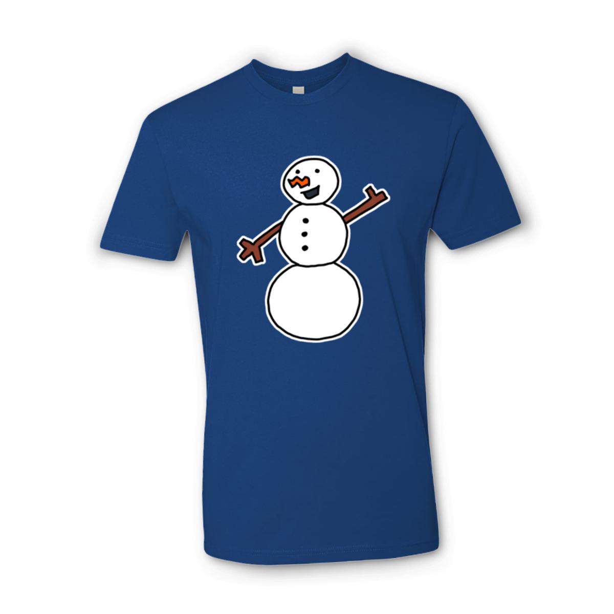 Snowman Waving Unisex Tee Double Extra Large royal-blue