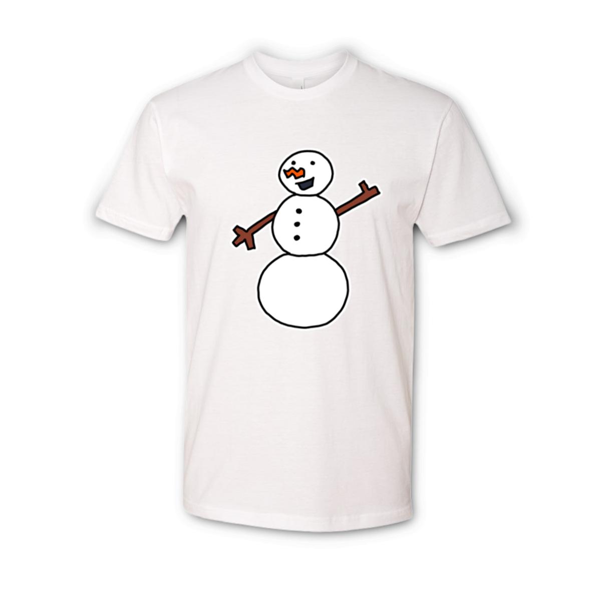 Snowman Waving Unisex Tee 3XL white