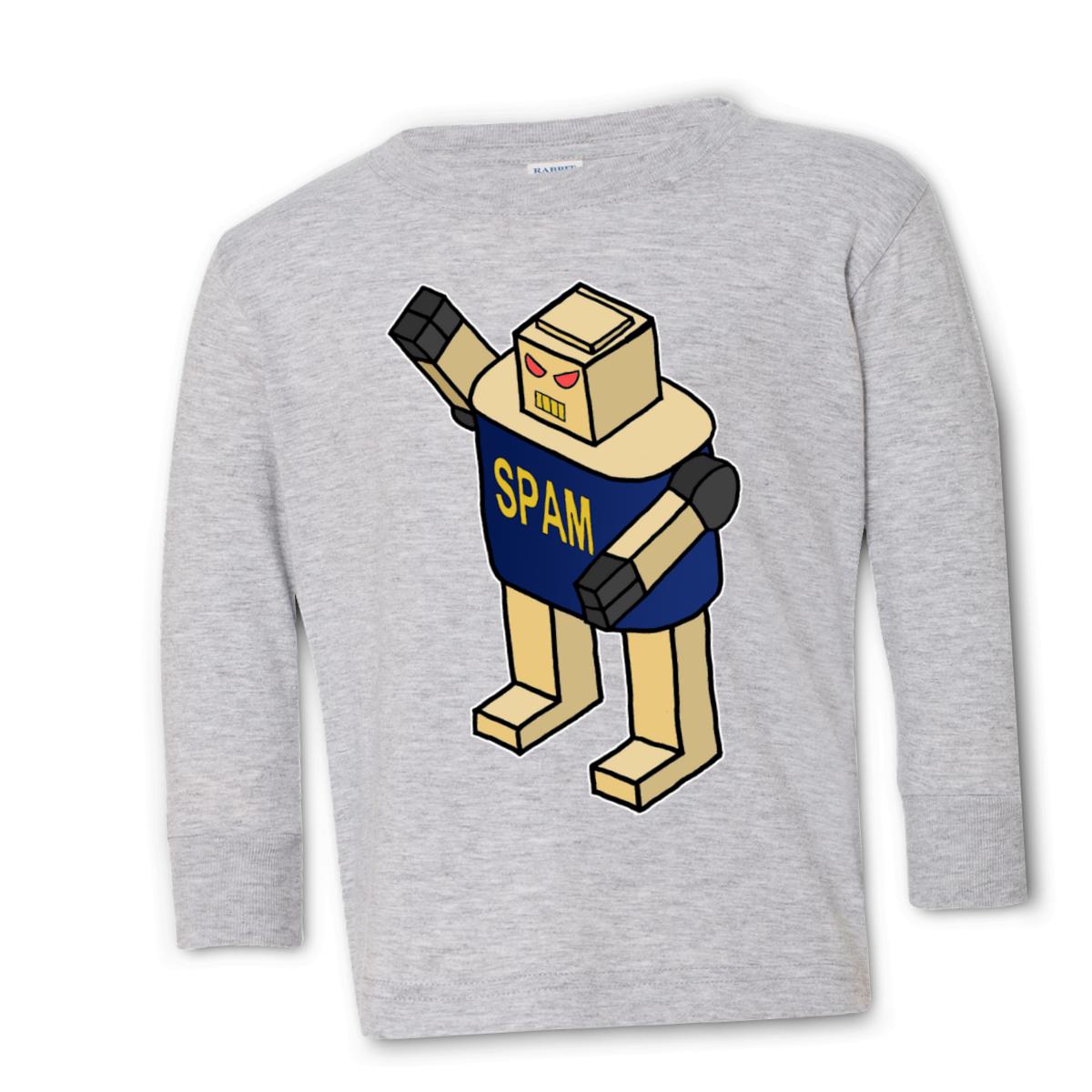 Spam Bot Toddler Long Sleeve Tee 4T heather