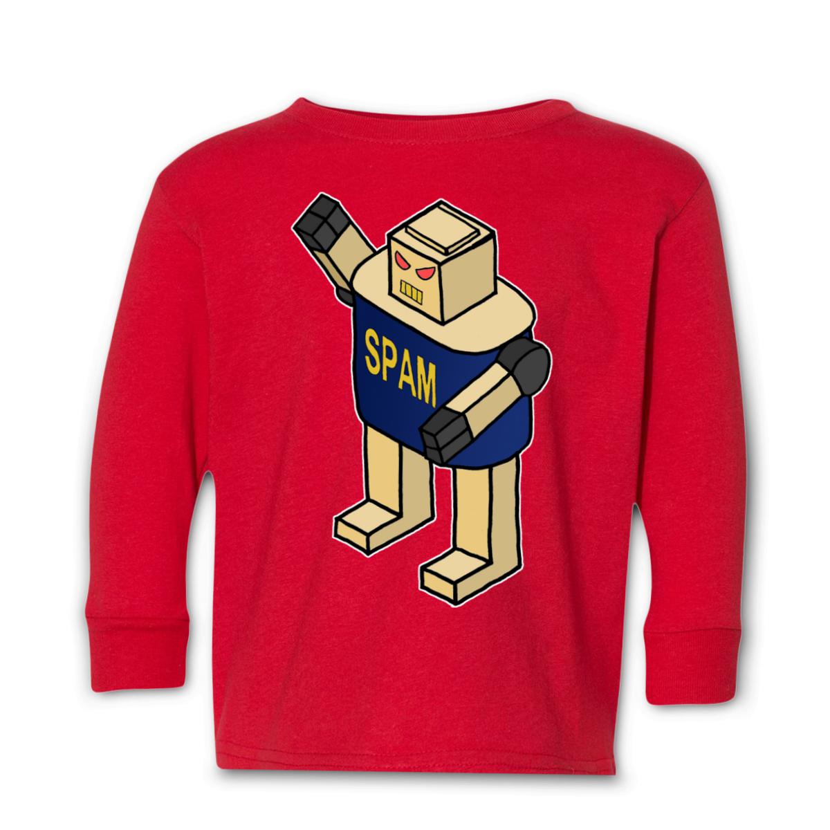 Spam Bot Toddler Long Sleeve Tee 56T red