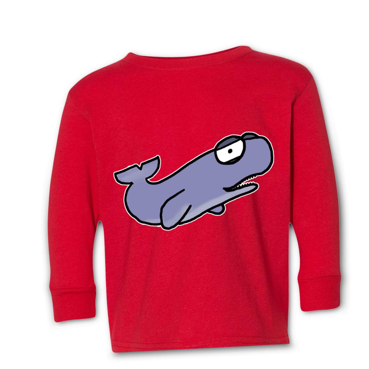 Sperm Whale Toddler Long Sleeve Tee 56T red