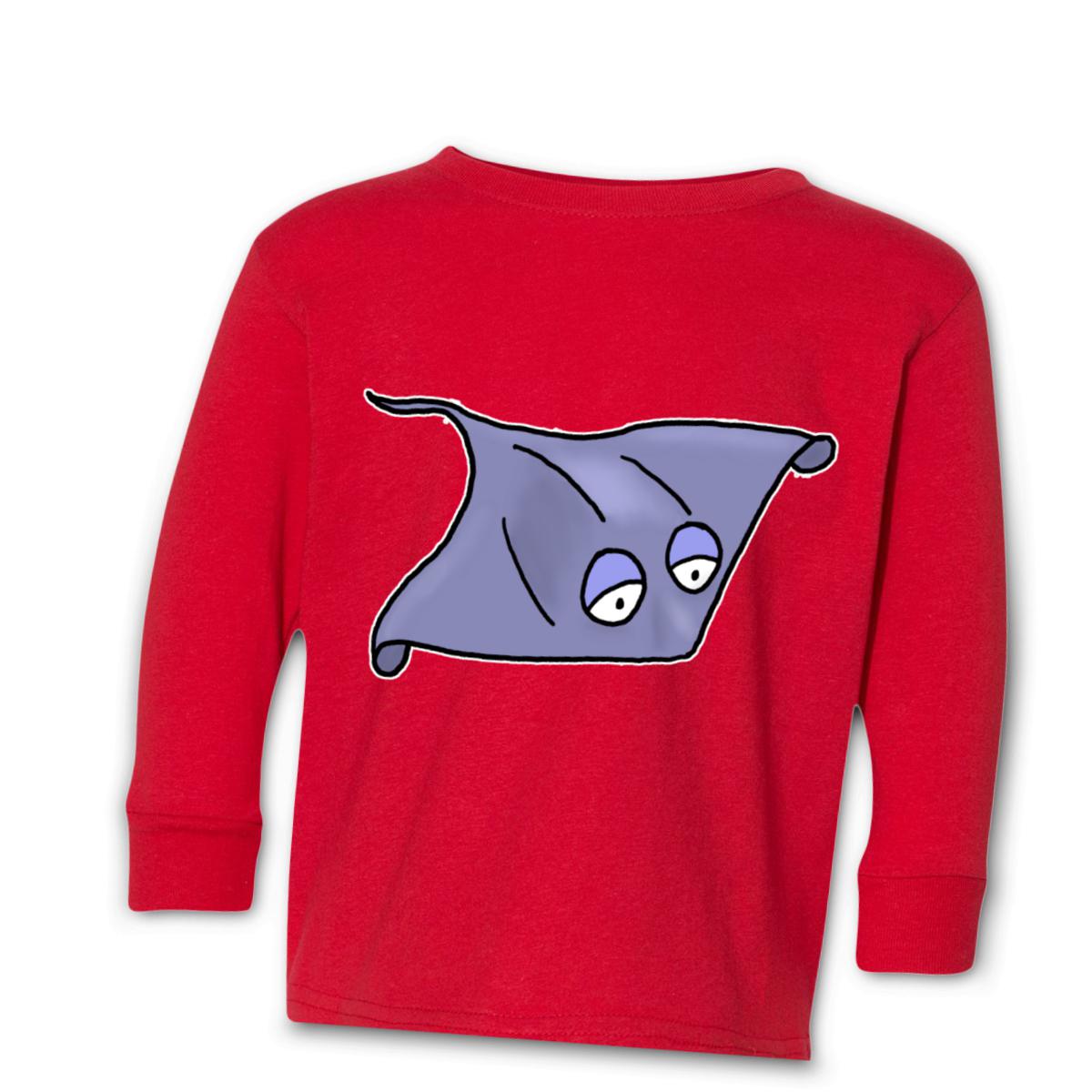 Stingray Toddler Long Sleeve Tee 4T red