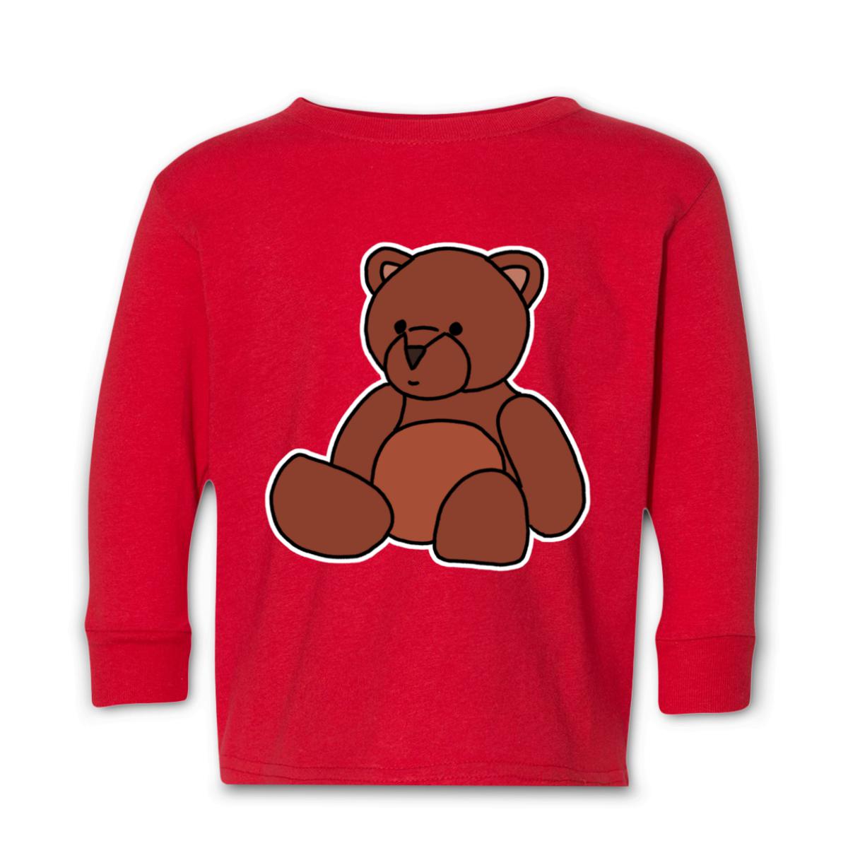 Toy Bear Kid's Long Sleeve Tee Large red