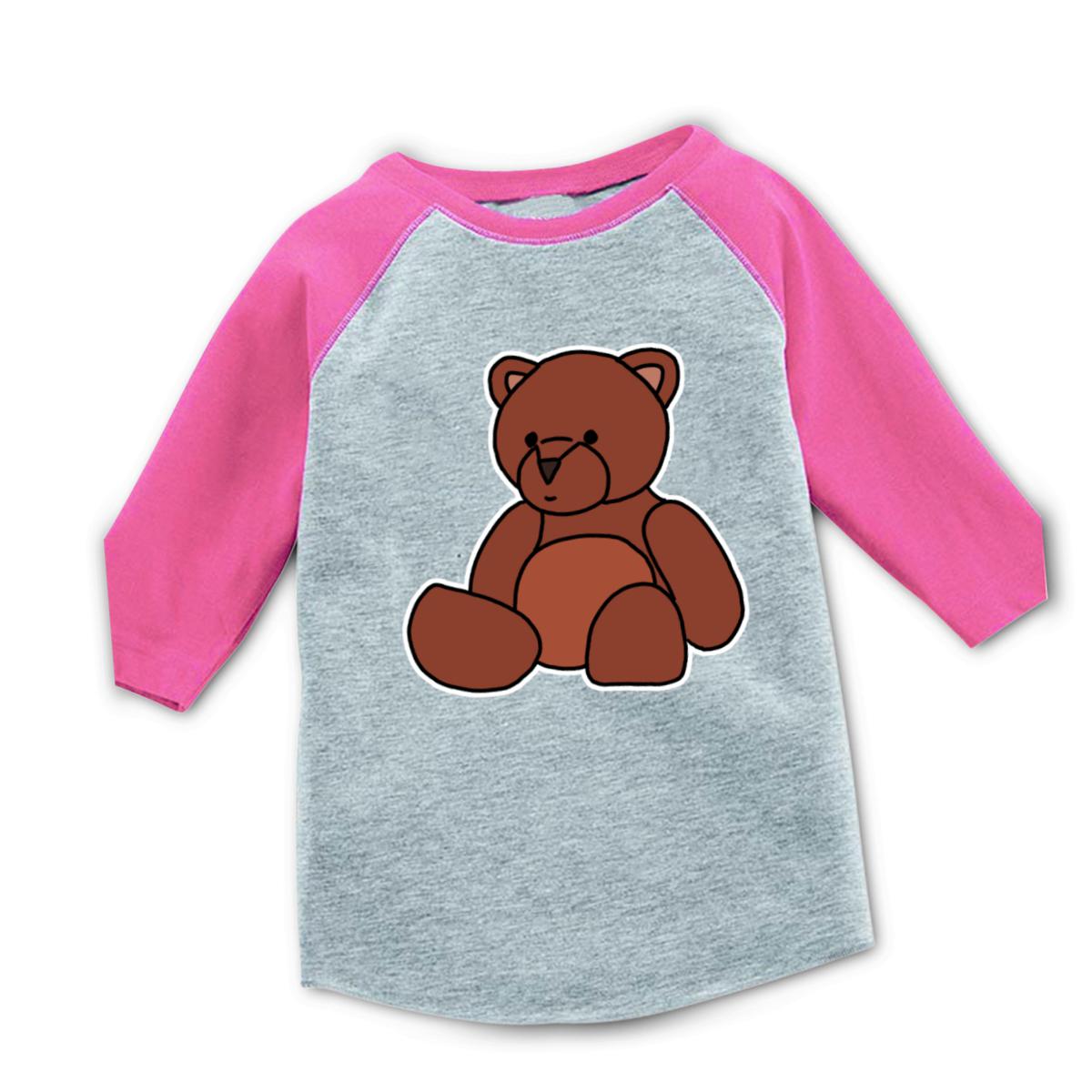 Toy Bear Kid's Raglan Tee Medium heather-pink