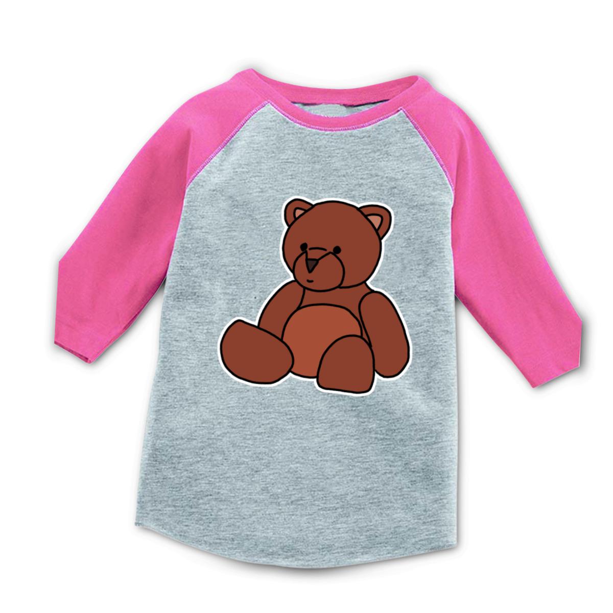Toy Bear Toddler Raglan Tee 56T heather-pink
